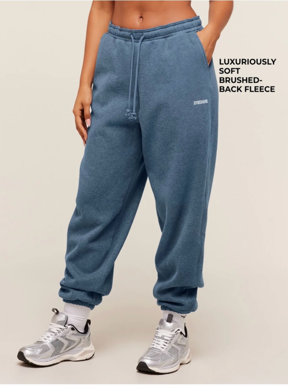 Gymshark Navy Fleece-Lined Sweatpants